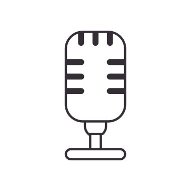 mikrofon hattı biçim ikon vektör tasarımı