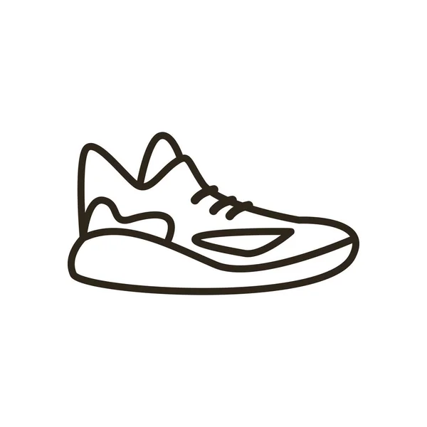 Shoe of basketball line style icon vector design — Stock Vector