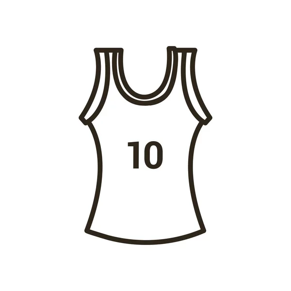 Сорочка баскетбольної лінії стиль значок векторний дизайн — стоковий вектор