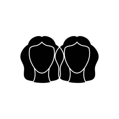 Astroloji konsepti, ikizler, Castor ve Pollux, Dioscuri sembolü olarak bilinen, siluet tarzı.