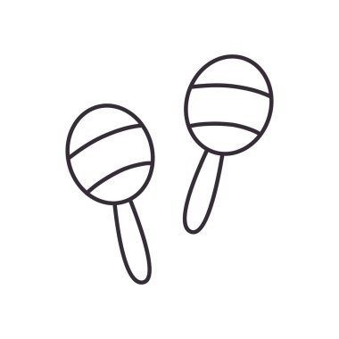 maracas aracı satır simge vektör tasarımı