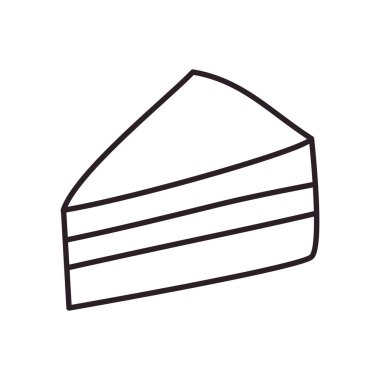 tatlı pasta çizgisi biçim vektör tasarımı