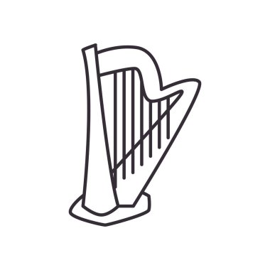 harp aracı satır biçimi ikon vektör tasarımı