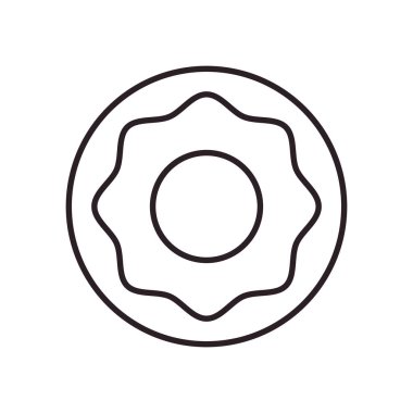 Donut çizgisi biçim ikon vektör tasarımı