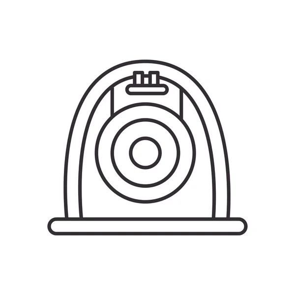 Gong eszköz vonal stílus ikon vektor tervezés — Stock Vector