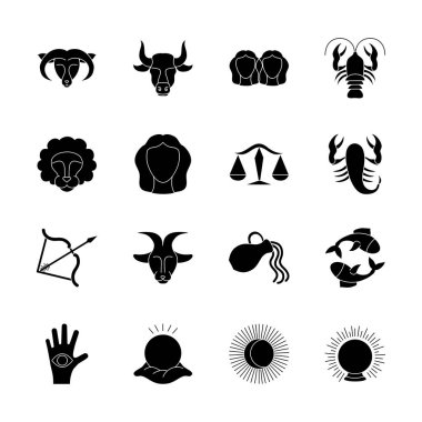 Astroloji simge seti, siluet biçimi
