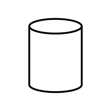 Geometrik silindir şekil simgesi, satır biçimi