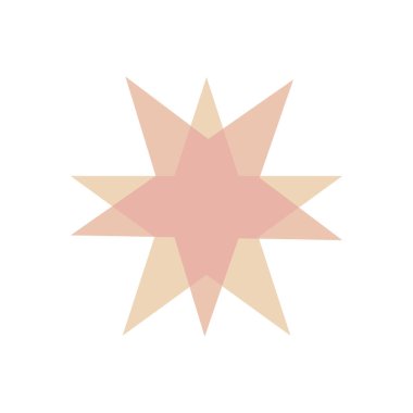 Geometrik yıldız simgesi, düz biçim