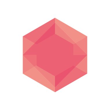 Geometrik eşkenar dörtgen ve altıgenler şekil simgesi, düz biçim