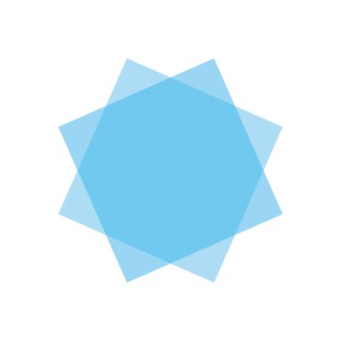 Geometrik kareler şekil simgesi, düz biçim