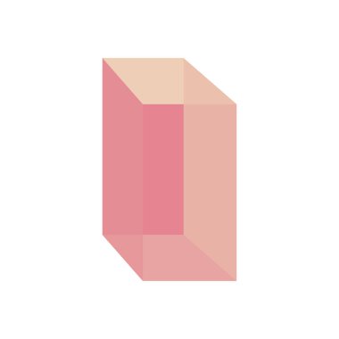 Geometrik Küboid şekil simgesi, düz biçim