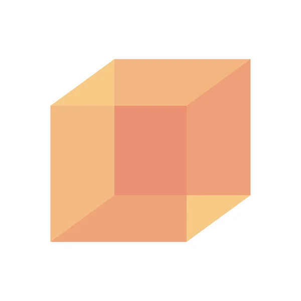 幾何学的立方体アイコンフラットスタイル — ストックベクタ