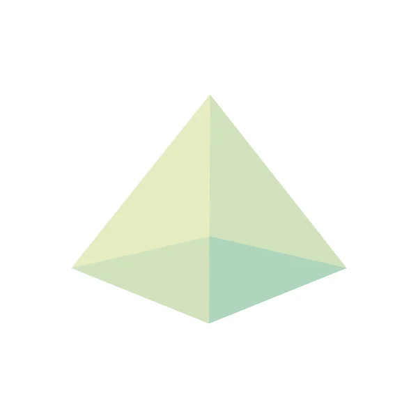 幾何学的ピラミッド型のアイコンフラットスタイル — ストックベクタ