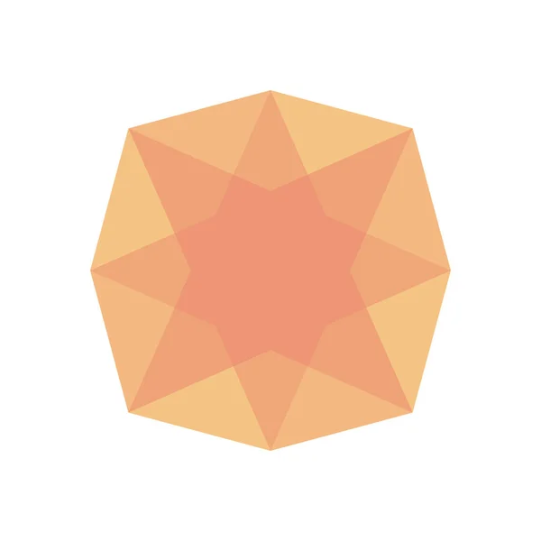 Icono de forma de flor estrella geométrica, estilo plano — Vector de stock