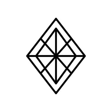 Geometrik eşkenar dörtgen şekil simgesi, satır biçimi