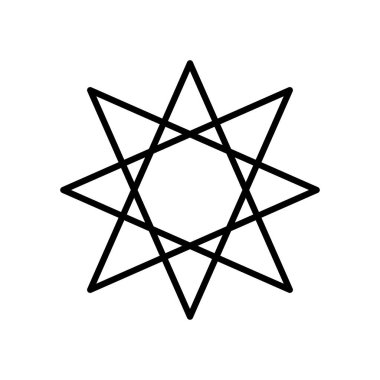 Geometrik yıldız şekil simgesi, satır biçimi