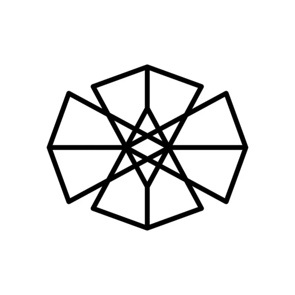 Ícone de forma geométrica, estilo de linha — Vetor de Stock