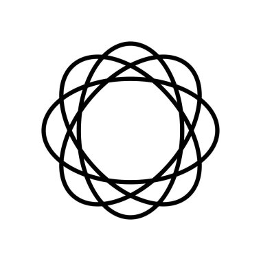 Geometrik dairesel şekil simgesi, satır biçimi