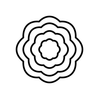 Geometrik şekilli çiçek, çizgi biçimi