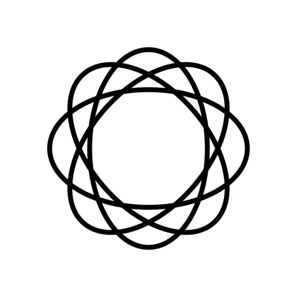 Ícone de forma circular geométrica, estilo de linha — Vetor de Stock