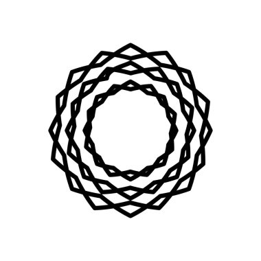 Geometrik dairesel çerçeve simgesi, satır biçimi