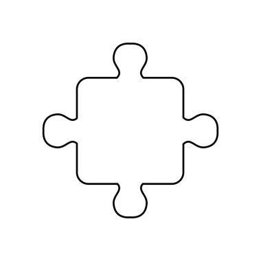 yapboz parçası simgesi, satır biçimi