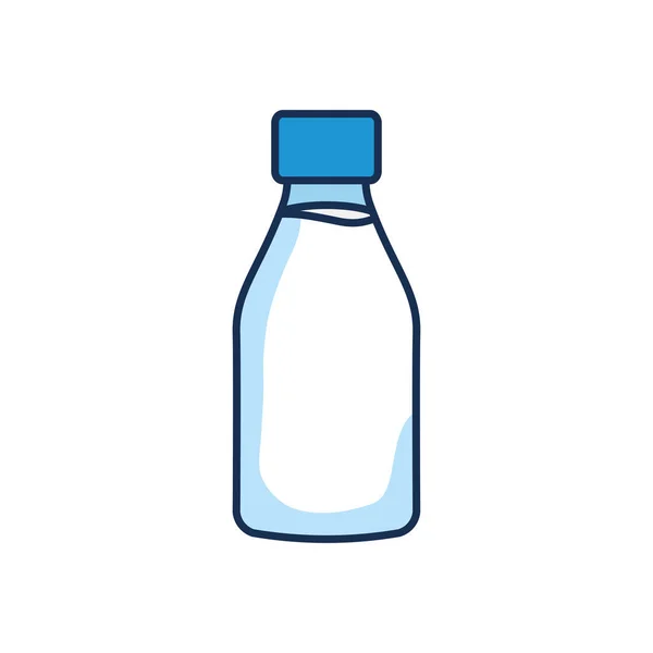 Icône bouteille de lait, ligne de remplissage style — Image vectorielle