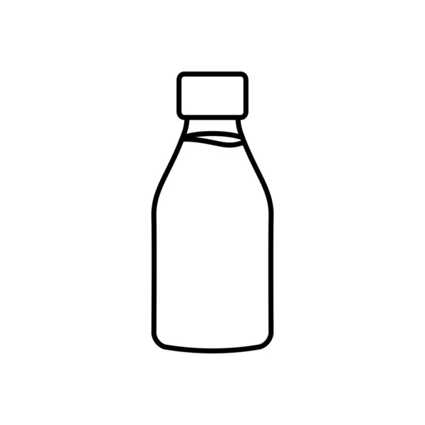 Melk fles pictogram, lijn stijl — Stockvector