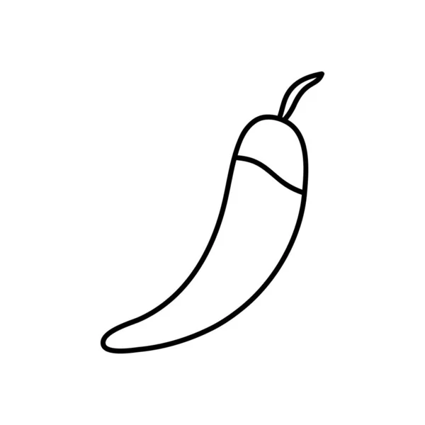 Imagen icono de chile, estilo de línea — Archivo Imágenes Vectoriales