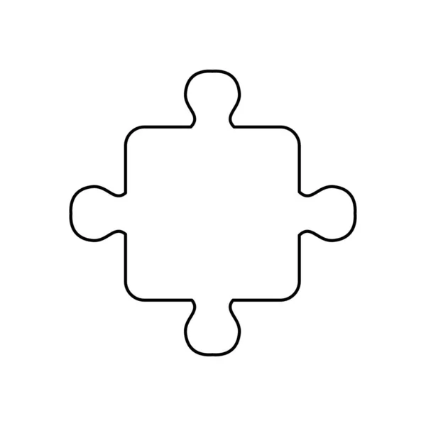 Icono de la pieza del rompecabezas, estilo línea — Vector de stock