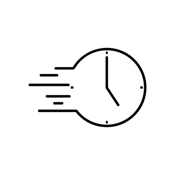 Reloj icono rápido, estilo de línea — Archivo Imágenes Vectoriales