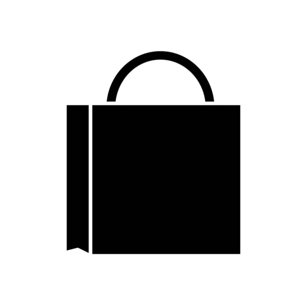 Icône de sac à provisions, style plat — Image vectorielle