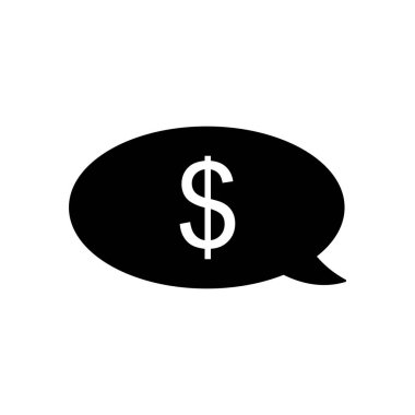 para simgesi simgesi ile konuşma balonu, siluet biçimi