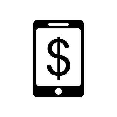 para simgesi simgesi olan akıllı telefon, siluet biçimi