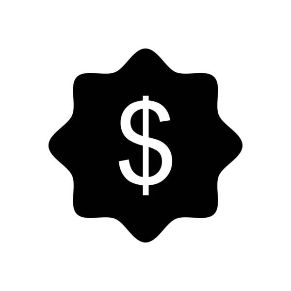 Money stamp icon, silhouette style — Stock Vector