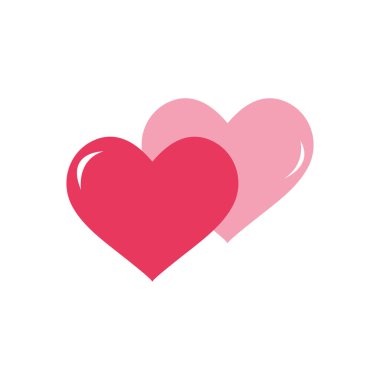 Aşk kalpleri simgesi, düz stil