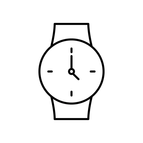 Hombres reloj icono, estilo de línea — Vector de stock