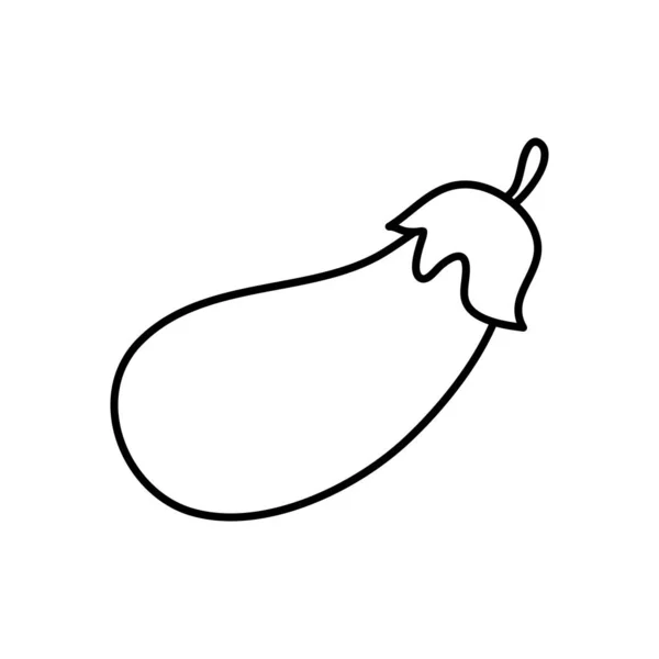 Icône de légumes d'aubergine, style ligne — Image vectorielle