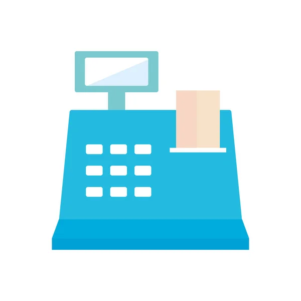 Cash register icon, flat style — Stock Vector