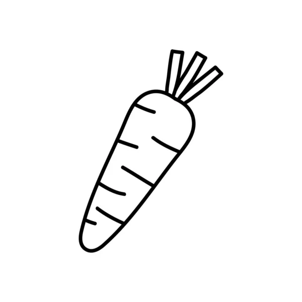 Ícone de cenoura vegetal, estilo de linha —  Vetores de Stock