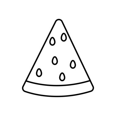 Karpuz meyve ikonu, çizgi biçimi