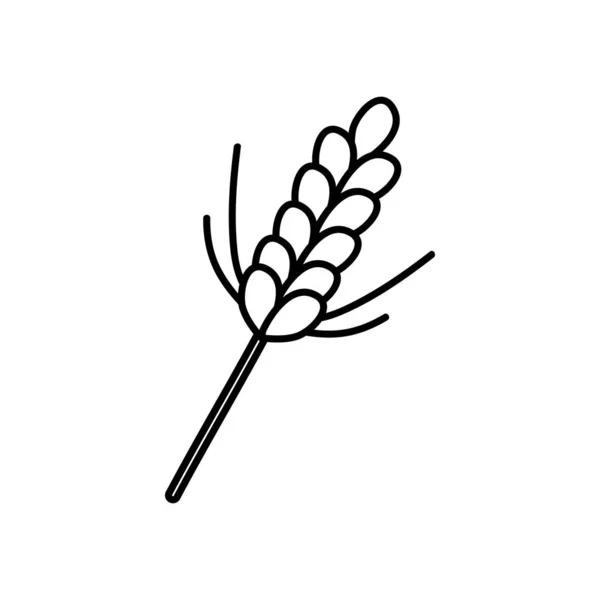 小麦の耳のアイコンラインスタイル — ストックベクタ