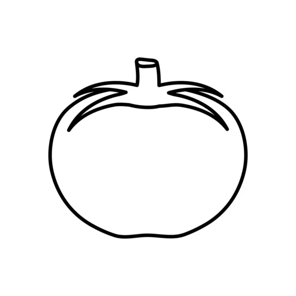 Icône de légumes tomate, style ligne — Image vectorielle