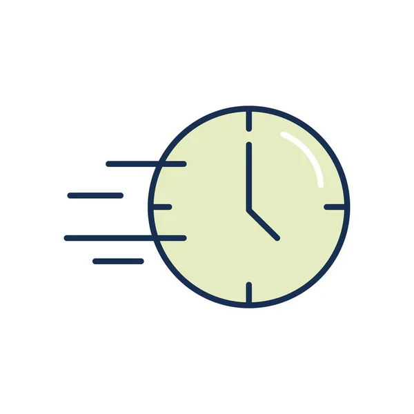 Icono de reloj rápido, estilo de relleno de línea — Vector de stock