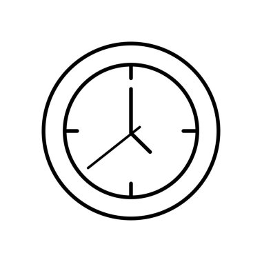 analog saat simgesi resmi, satır biçimi