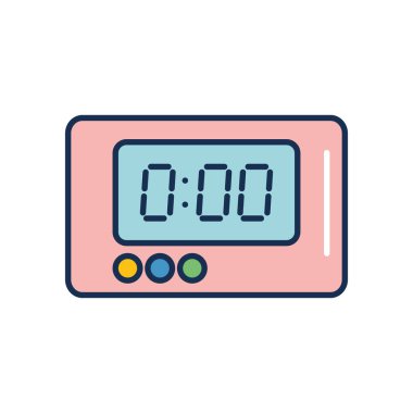 dijital alarm saati simgesi, satır doldurma biçimi