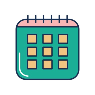 Takvim planlayıcı simgesi, satır doldurma biçimi