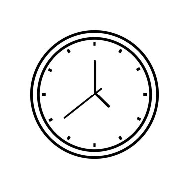 duvar saati simgesi, satır biçimi