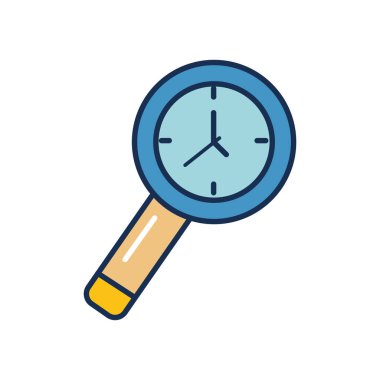 Büyütme cam saat simgesi, satır doldurma biçimi