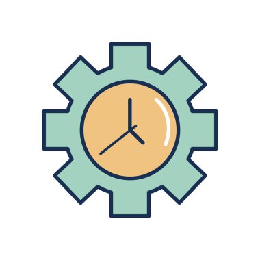 saat dişli tekerlek şeklinde, satır doldurma biçimi